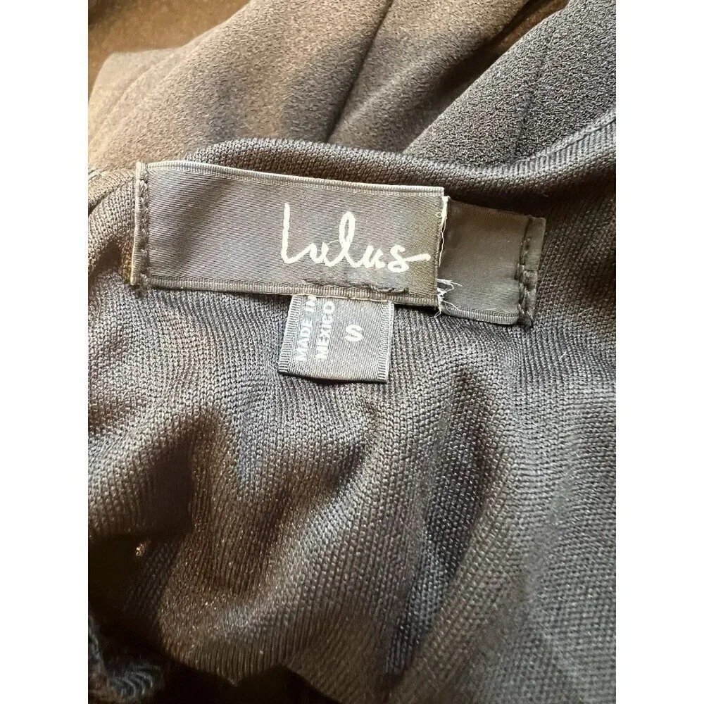 Lulus Inspiring Allure Black Square Neck Column Maxi Dress Small Formal NWOT - Picture 8 of 10